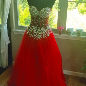 Red Jovani prom dress
